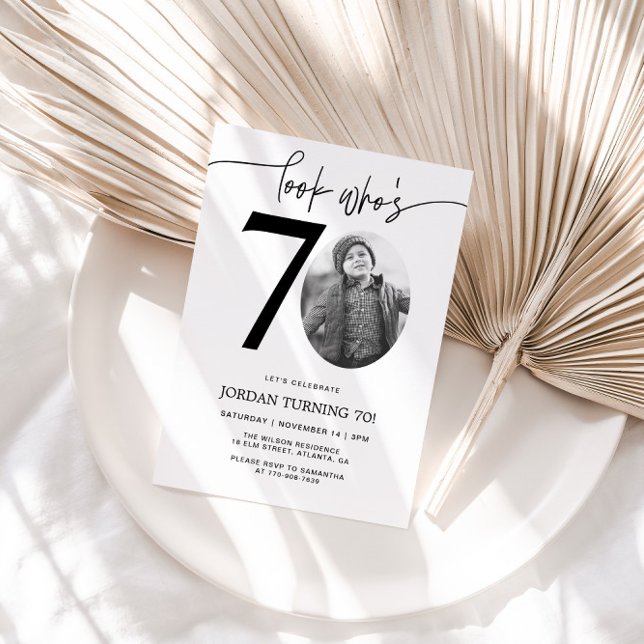 Look Who's 70 | Photo 70th Birthday Invite (Creator Uploaded)