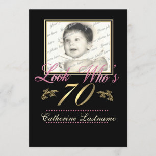 Look Who's 70 Photo Invitation