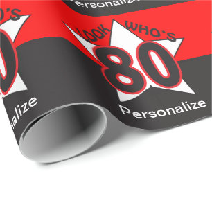 Look Who's 80   80th Birthday Wrapping Paper