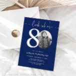 Look Who's 80 | Navy 80th Birthday Invite<br><div class="desc">Celebrate your milestone 80th birthday with timeless style using this navy blue Look Who’s 80 invitation! Featuring a sleek, modern design this blue invitation is perfect for those who prefer simplicity with a touch of elegance. Fully customizable, you can easily add your party details to create a personal and sophisticated...</div>