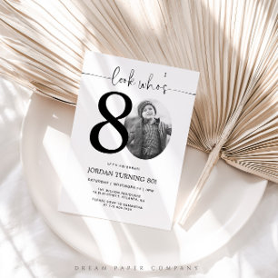 Look Who's 80 Photo 80th Birthday Invite