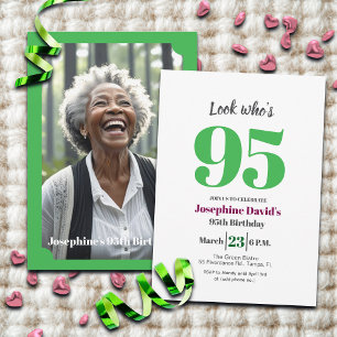 Look who's 95! Birthday Party Photo Invitation