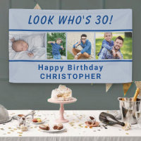 Look Who's Any Age 4 Photo Blue Birthday