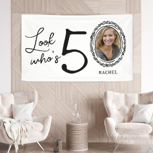 Look Who's Fifty Photo 50th Birthday Banner