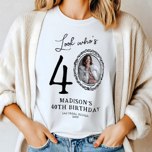Look Who's Forty Photo 40th Birthday Tri-Blend Shirt