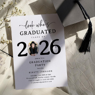 Look Who's Graduated 2026 Graduation Party Invitation