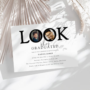 Look who's Graduated Photo Graduation Party Invitation
