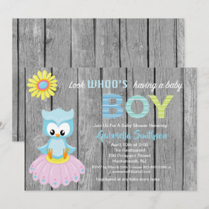 Look Who's Having a Baby Boy Baby Shower Card