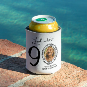 Look Who's Ninety Photo 90th Birthday Can Cooler