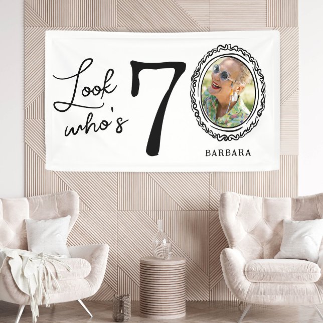 Look Who's Seventy Photo 70th Birthday Banner (Creator Uploaded)