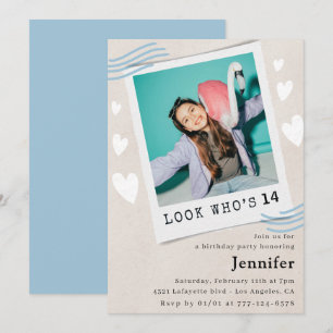 Look who's turning 14th birthday invitations