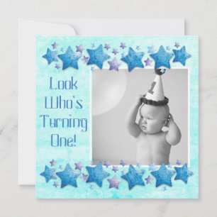 Look Who's Turning 1, First Birthday Invitation