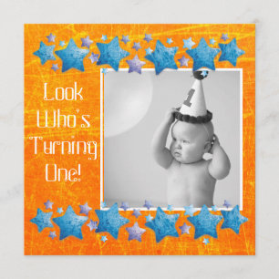 Look Who's Turning 1, First Birthday Invitation
