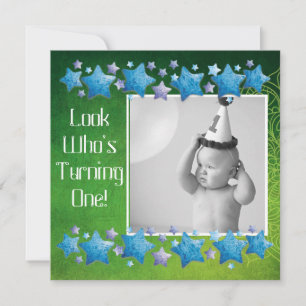Look Who's Turning 1, First Birthday Invitation