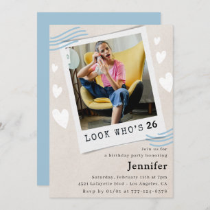  Look who's turning 26th birthday invitations