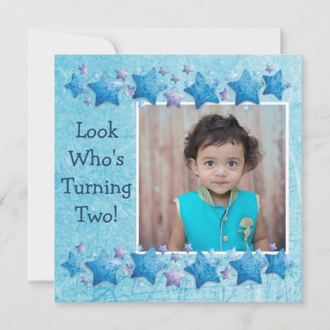 Look Who's Turning 2, First Birthday Invitation (Front)