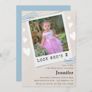  Look who's turning 2nd birthday invitations