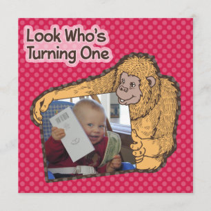 Look Who's Turning One Birthday Party Invitation