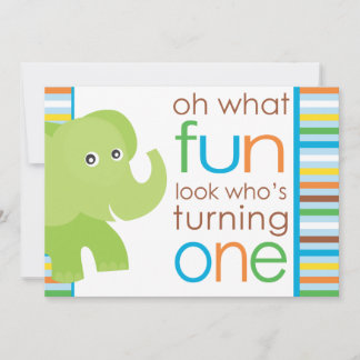 Look Who's Turning One - Elephant