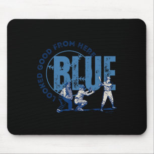 Looked Good From Here Blue Funny Sell Retro Softll Mouse Mat