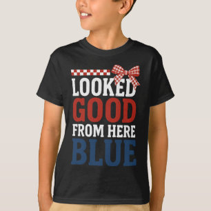 Looked Good From Here Blue Softll Mom Umpire Sell T-Shirt
