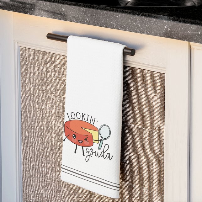 Lookin' Gouda Cute Funny Cheese Pun Tea Towel (Creator Uploaded)