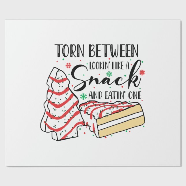 Lookin Like A Snack Wrapping Paper (Flat)