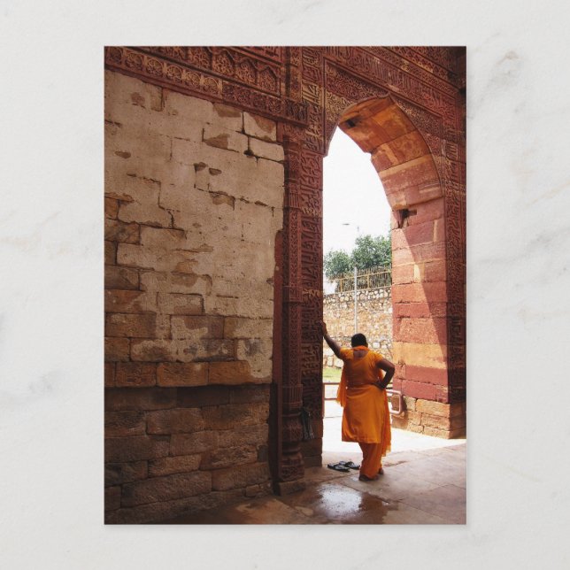 looking at india postcard (Front)