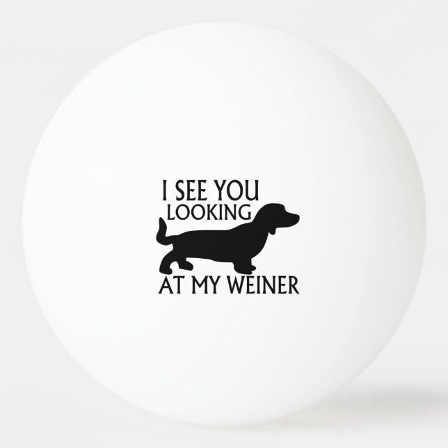 Looking At My Weiner Ping Pong Ball (Front)