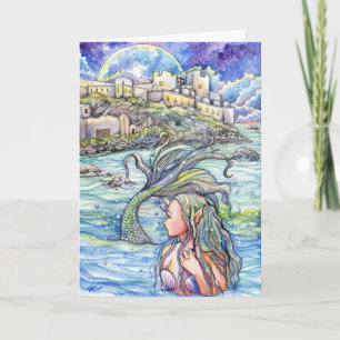 Looking Back Fantasy Mermaid Art Card