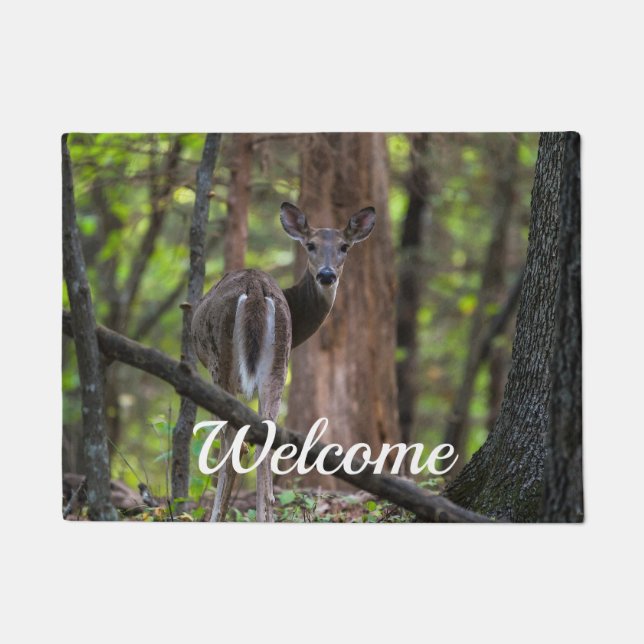Looking Back Painterly Welcome Doormat (Front)