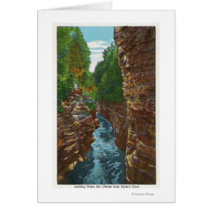 Looking Down Ausable Chasm from Hyde's Cave