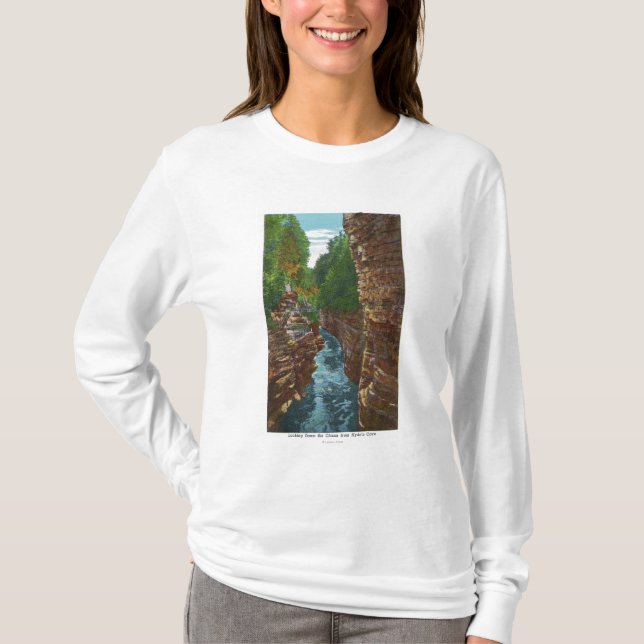 Looking Down Ausable Chasm from Hyde's Cave T-Shirt (Front)