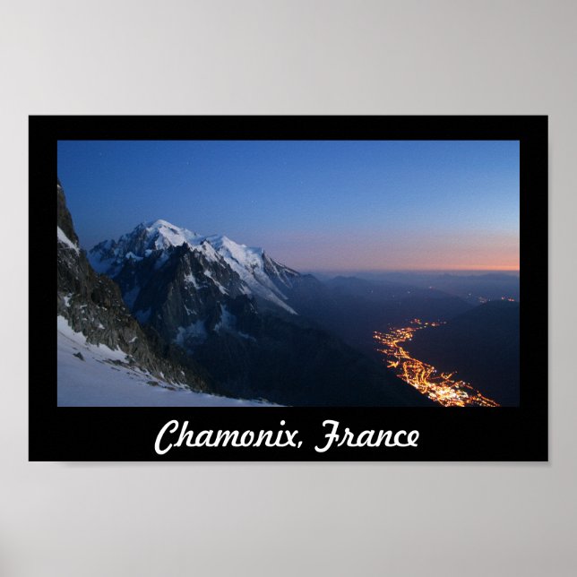 Looking Down Over Chamonix, France Poster (Front)
