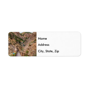 Looking Down Seven Falls Stairs Address Label
