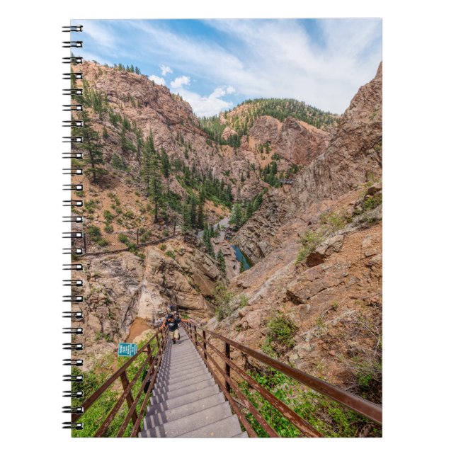 Looking Down Seven Falls Stairs Note book (Front)