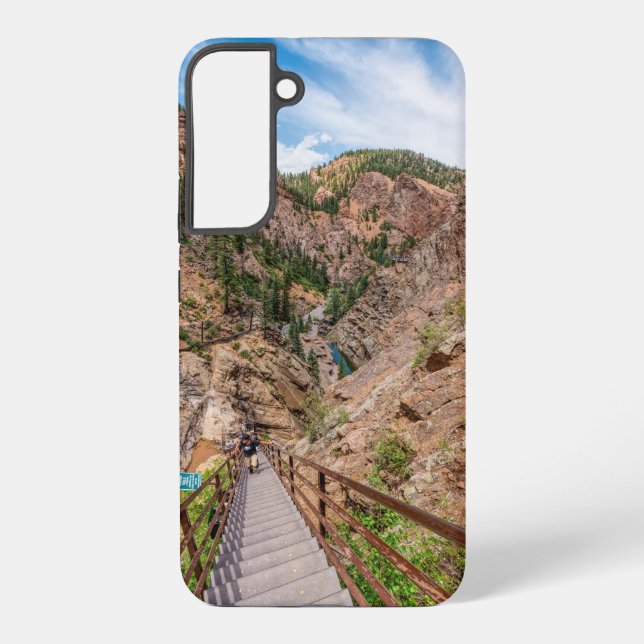 Looking Down Seven Falls Stairs Samsung Phone Case (Back)