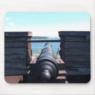 Looking Down the Barrel Mouse Mat