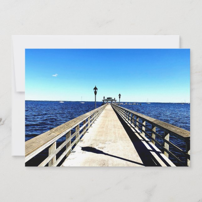 Looking Down The Pier Card (Front)