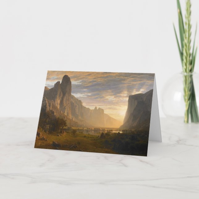 Looking Down Yosemite Valley | Albert Bierstadt Card (Front)