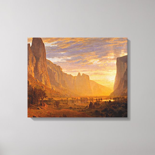 Looking Down Yosemite Valley, by Albert Bierstadt Canvas Print (Front)