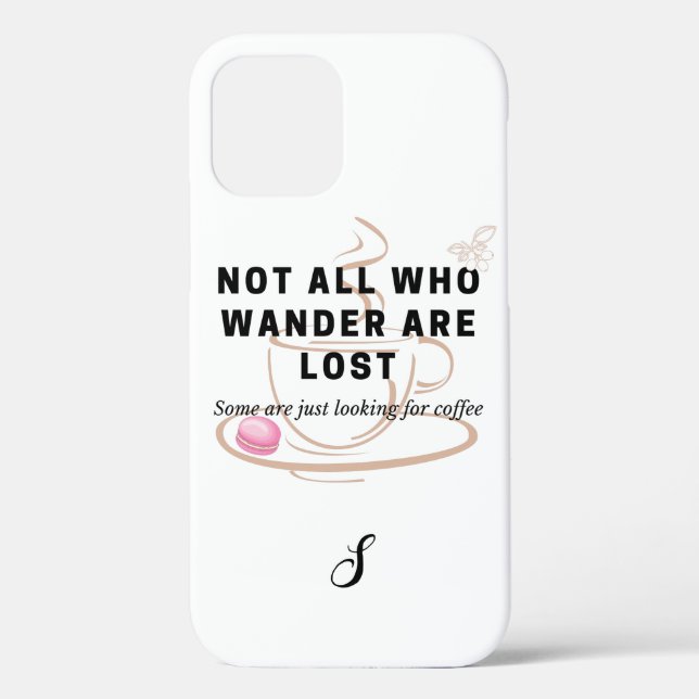 Looking for Coffee Quote Monogram Case-Mate iPhone Case (Back)