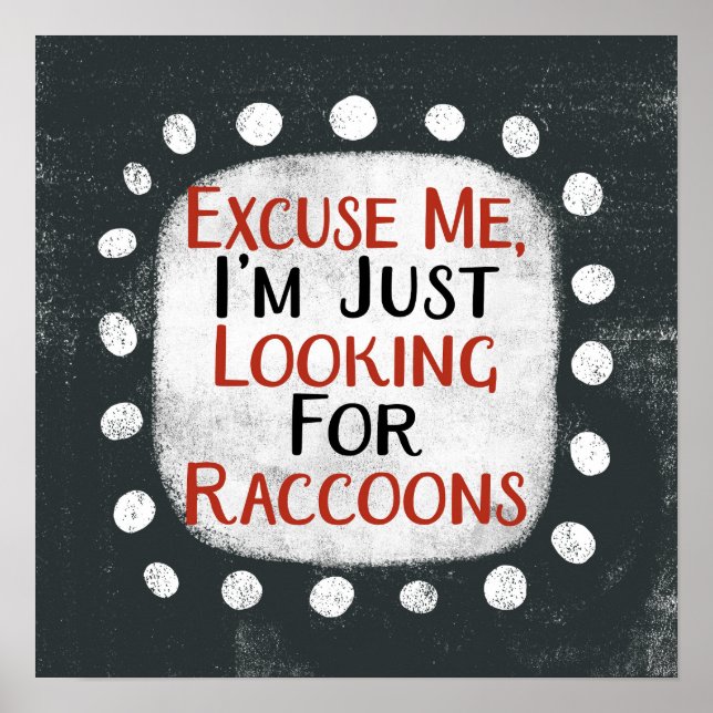 Looking For Raccoons Poster Wall Art (Front)