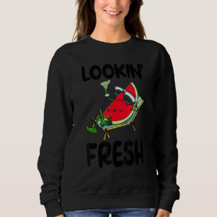 Looking Fresh Watermelon Women Love Melon Fruit Sweatshirt