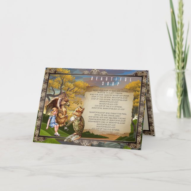 Looking Glass Beautiful Soup Lyrics Thank You Card (Front)