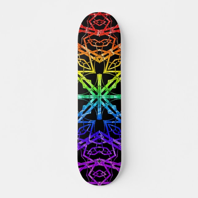 Looking Glass Cross ( Rainbow 2 ) Skateboard (Front)