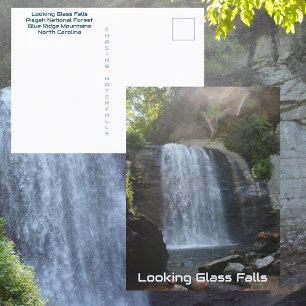 Looking Glass Falls Blue Ridge Mountains NC Postcard