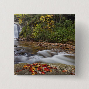Looking Glass Falls in the Pisgah National 15 Cm Square Badge