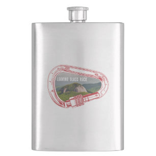 Looking Glass Rock Climbing Carabiner Hip Flask