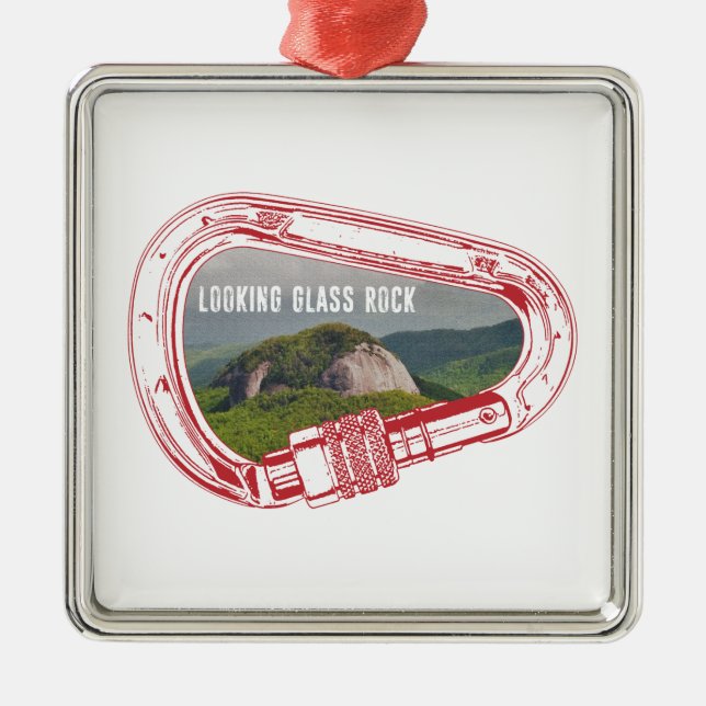 Looking Glass Rock Climbing Carabiner Metal Tree Decoration (Front)